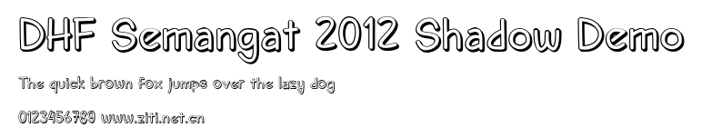 DHF Semangat 2012 Shadow Demo.ttf字體轉換器圖片