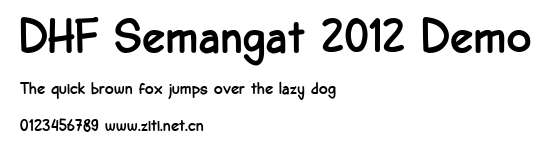 DHF Semangat 2012 Demo.ttf字體轉換器圖片