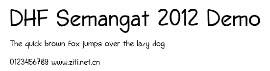 DHF Semangat 2012 Demo.ttf字體轉換器圖片