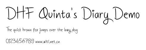 DHF Quinta's Diary Demo.ttf字體轉換器圖片