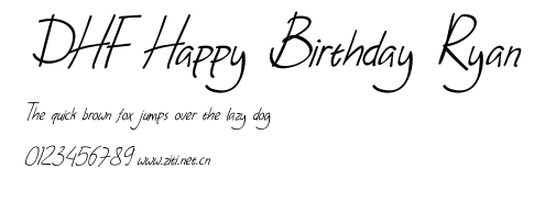 DHF Happy Birthday Ryan.ttf字體轉換器圖片