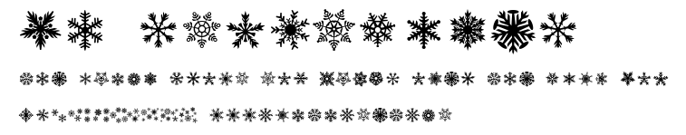 DH Snowflakes.ttf字體轉換器圖片