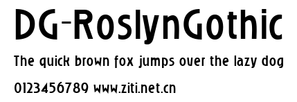 DG_RoslynGothic.ttf字體轉換器圖片