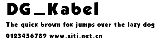 DG_Kabel.ttf字體轉換器圖片