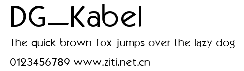 DG_Kabel.ttf字體轉換器圖片