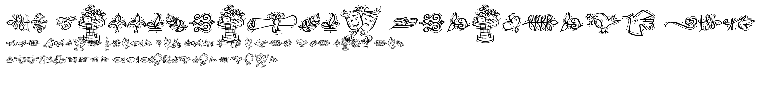 DF Calligraphic Ornaments LET.ttf字體轉換器圖片