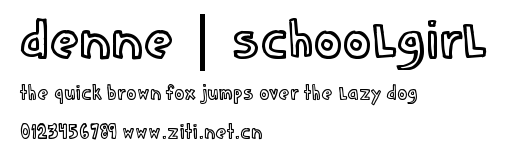 DENNE | schooLgirL.ttf字體轉換器圖片