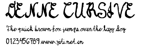 DENNE CURSIVE.ttf字體轉換器圖片