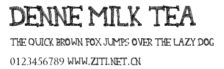 DENNE MILK TEA.ttf字體轉換器圖片