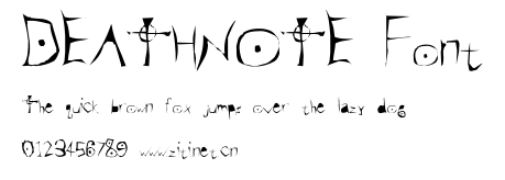 DEATHNOTE Font.ttf字體轉換器圖片