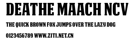 DEATHE MAACH NCV.ttf字體轉換器圖片
