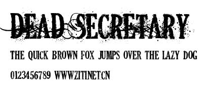DEAD SECRETARY.ttf字體轉換器圖片