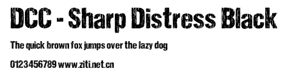 DCC - Sharp Distress Black.otf字體轉換器圖片