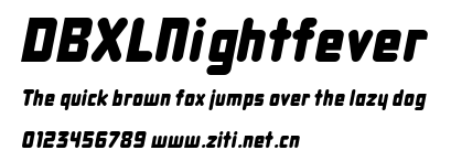 DBXLNightfever.ttf字體轉換器圖片