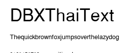 DBX ThaiText.ttf字體轉換器圖片