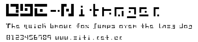 DBE-Nitrogen.ttf字體轉換器圖片