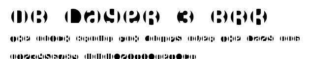 DB Layer 3 BRK.ttf字體轉換器圖片