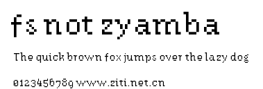 fs not zyamba.ttf字體轉換器圖片