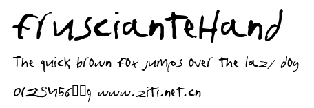fruscianteHand.ttf字體轉換器圖片