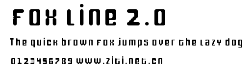 fox line 2.0.ttf字體轉換器圖片