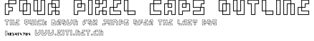 four pixel caps outline.ttf字體轉換器圖片