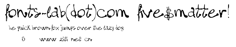 fonts-lab(dot)com_five$matter!.ttf字體轉換器圖片