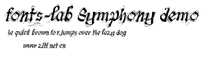 fonts-lab Symphony_demo.ttf字體轉換器圖片