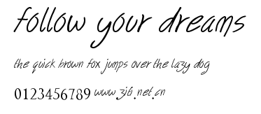follow your dreams.ttf字體轉換器圖片