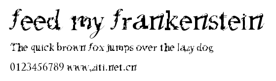 feed my frankenstein.ttf字體轉換器圖片