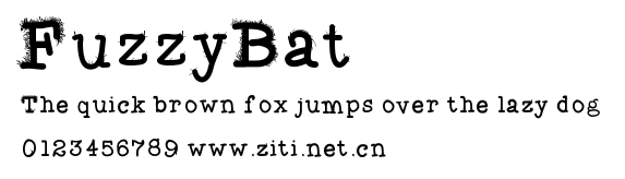 FuzzyBat.ttf字體轉換器圖片