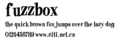 Fuzzbox.ttf字體轉換器圖片
