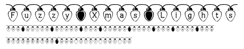 Fuzzy Xmas Lights.ttf字體轉換器圖片