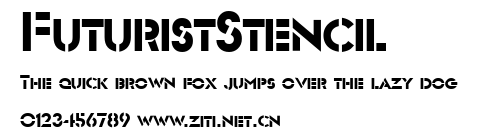 FuturistStencil.ttf字體轉換器圖片