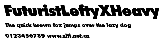 FuturistLeftyXHeavy.ttf字體轉換器圖片