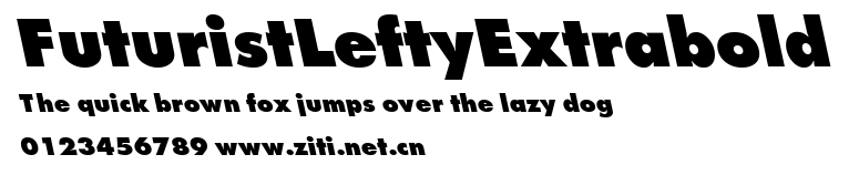 FuturistLeftyExtrabold.ttf字體轉換器圖片