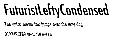 FuturistLeftyCondensed.ttf字體轉換器圖片