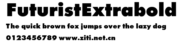 FuturistExtrabold.ttf字體轉換器圖片