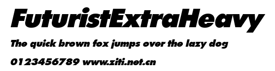 FuturistExtraHeavy.ttf字體轉換器圖片