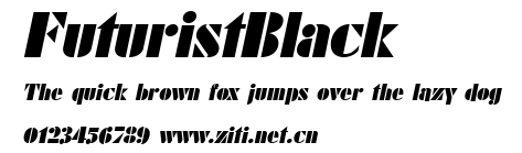 FuturistBlack.ttf字體轉換器圖片