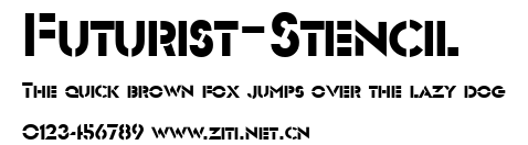 Futurist-Stencil.ttf字體轉換器圖片
