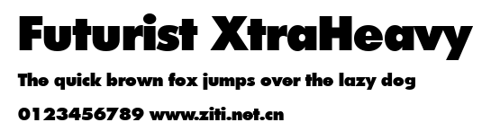 Futurist XtraHeavy.ttf字體轉換器圖片