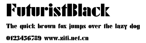 FuturistBlack.ttf字體轉換器圖片