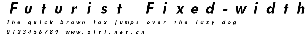 Futurist Fixed-width.ttf字體轉換器圖片