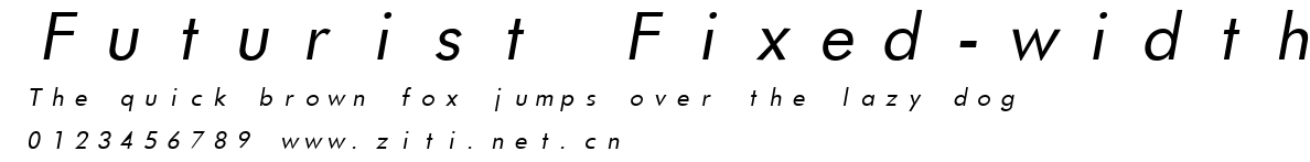 Futurist Fixed-width.ttf字體轉換器圖片