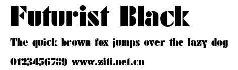 Futurist Black.ttf字體轉換器圖片