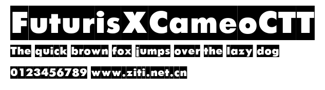 FuturisXCameoCTT.ttf字體轉換器圖片