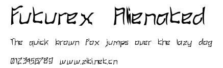 Futurex Alienated.ttf字體轉換器圖片