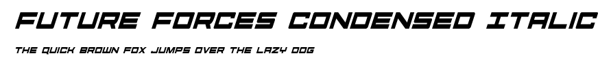 Future Forces Condensed Italic.ttf字體轉換器圖片