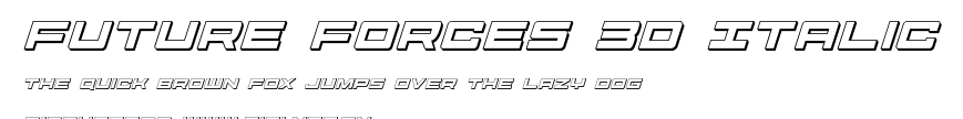 Future Forces 3D Italic.ttf字體轉換器圖片