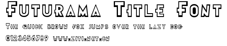 Futurama Title Font.ttf字體轉換器圖片